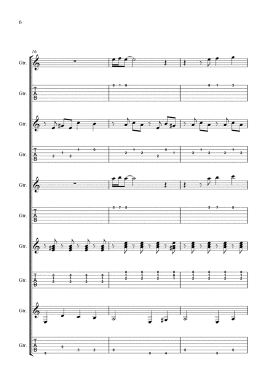 Mariachi Suite No. 1 Classical Guitar scores gallery preview page 6