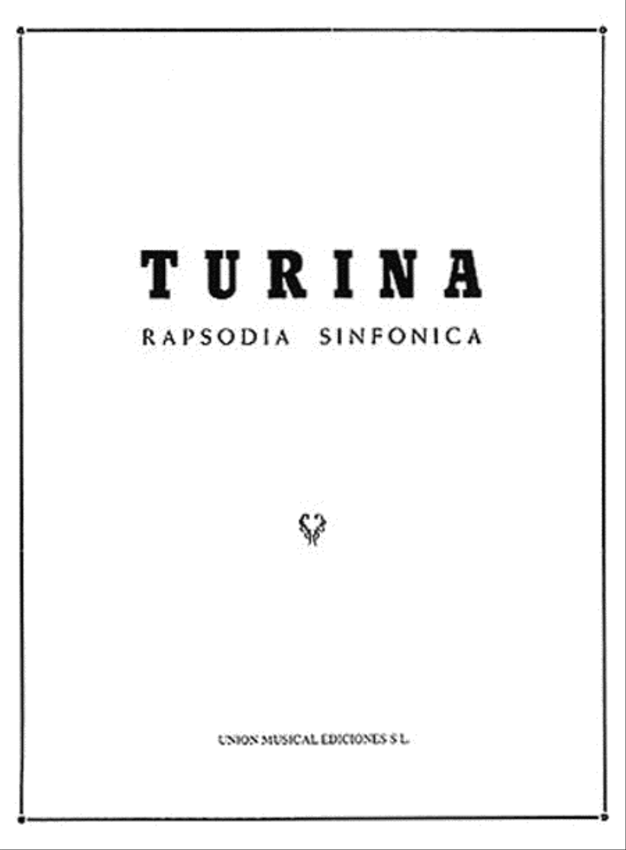 Turina Rapsodia Sinfonica F/s Orchestra scores gallery preview page 1