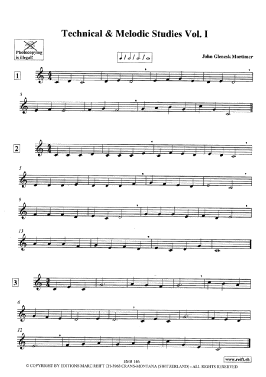 Technical & Melodic Studies Vol. 1 Trumpet scores gallery preview page 3