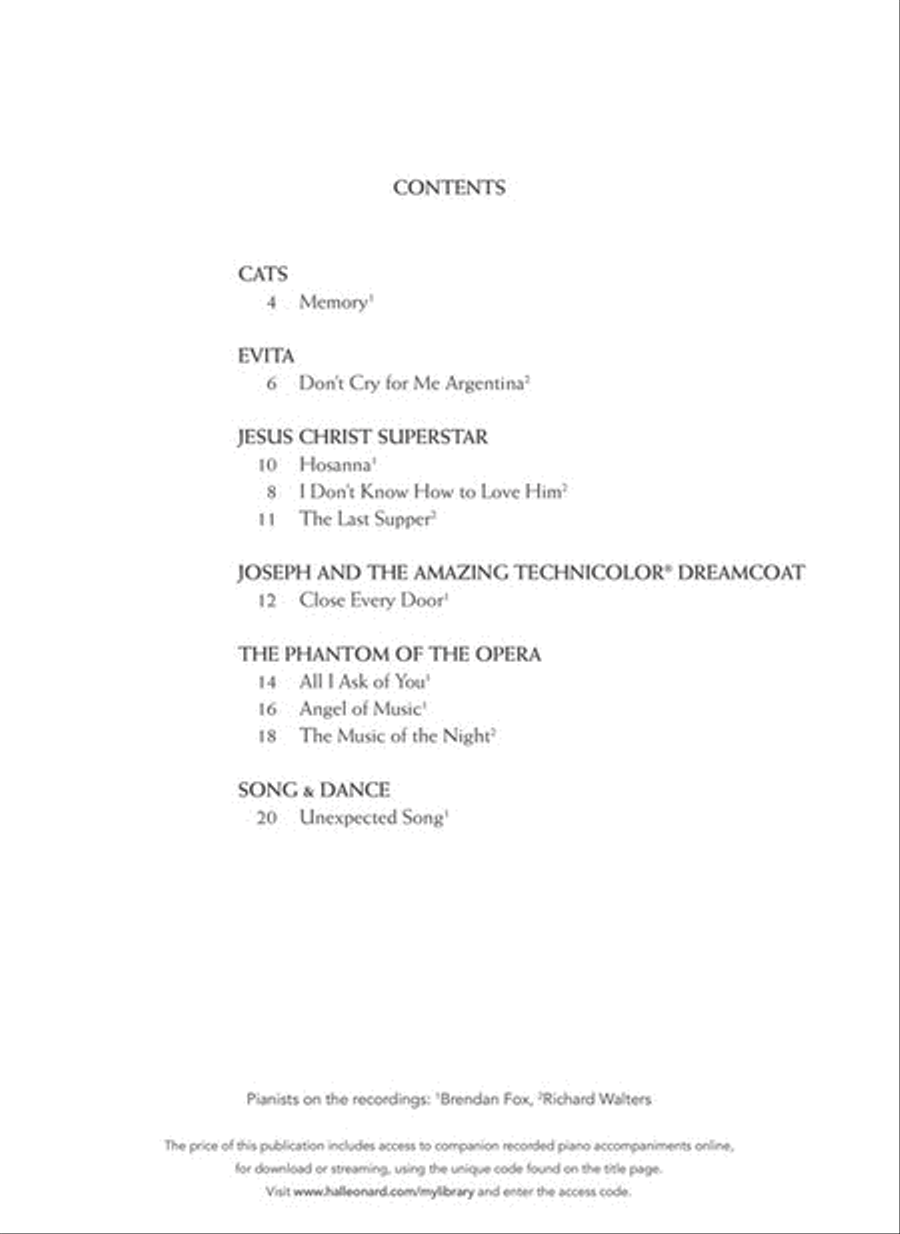 Andrew Lloyd Webber for Classical Players – Flute and Piano Flute Solo scores gallery preview page 2