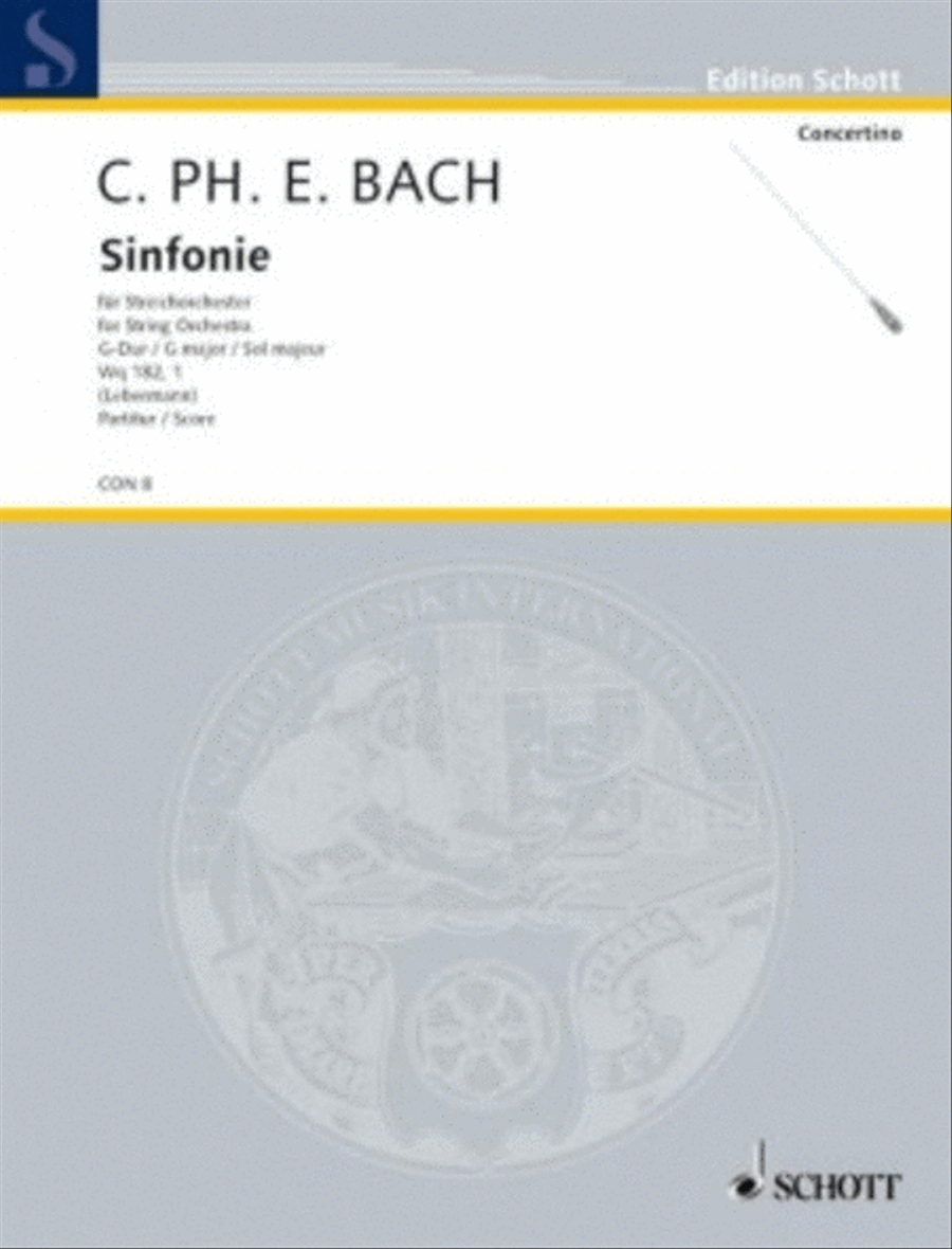 Sinfonia G Major Wq 182, No. 1 Chamber Orchestra scores gallery preview page 1