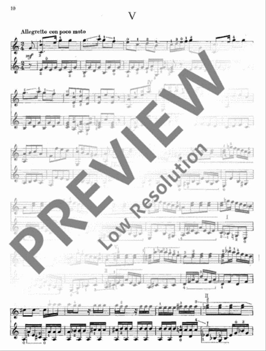 12 Duos Classical Guitar scores gallery preview page 11