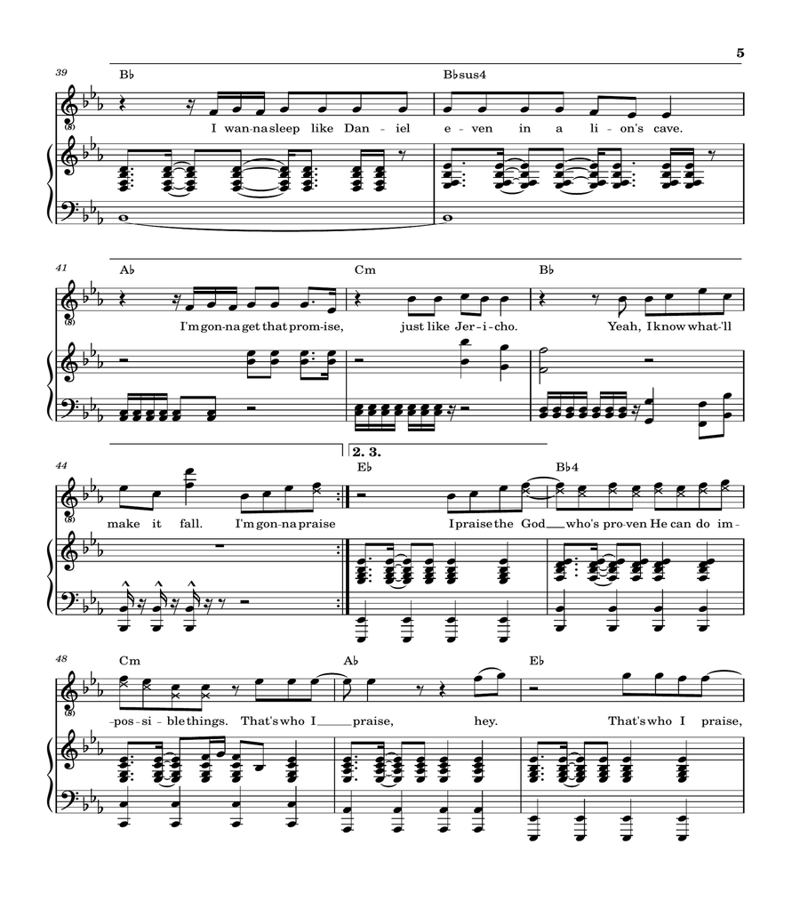 That's Who I Praise Piano, Vocal, Guitar scores gallery preview page 6
