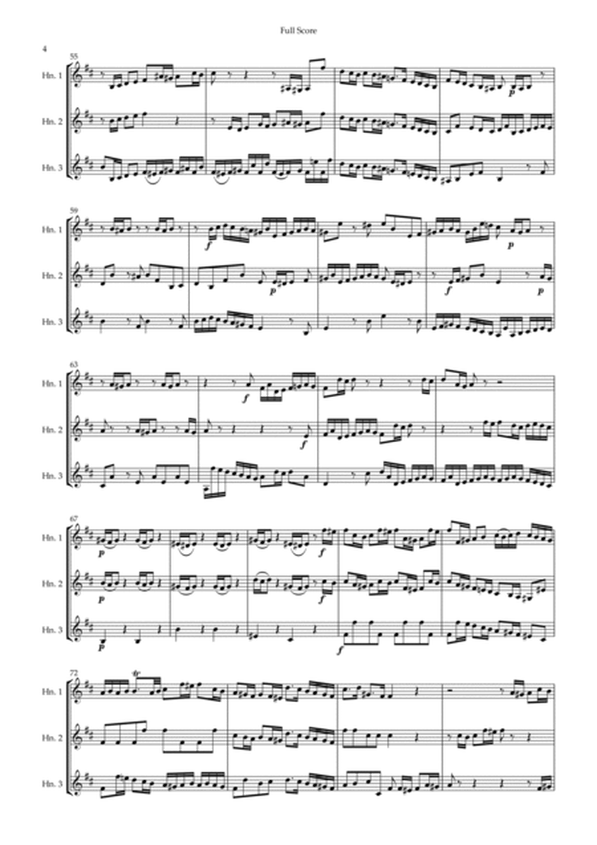 Brandenburg Concerto No. 3 in G major, BWV 1048 1st Mov. (J.S. Bach) for Horn in F Trio image number null