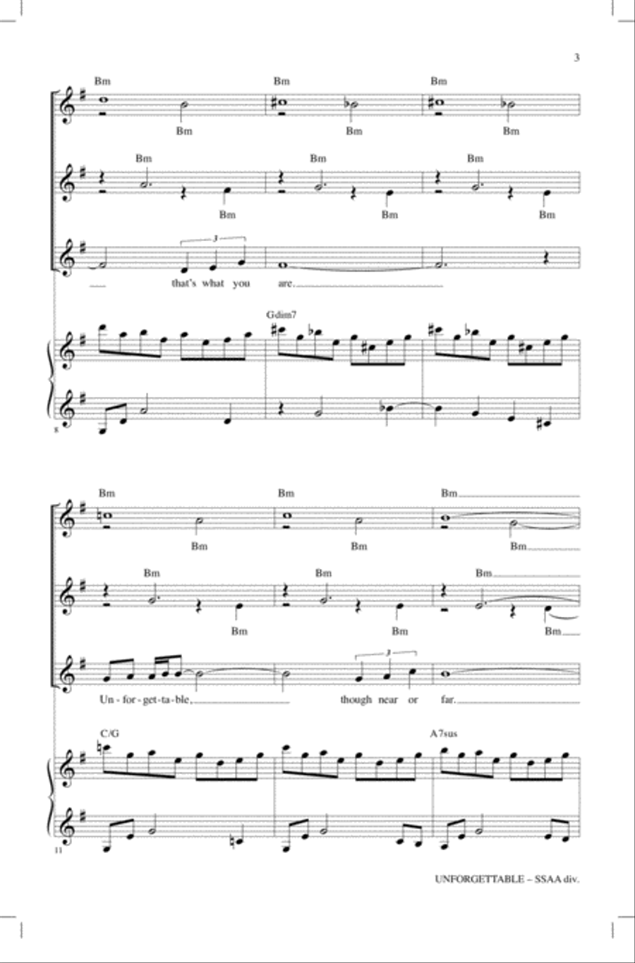 Unforgettable (arr. Mac Huff) SSA scores gallery preview page 2