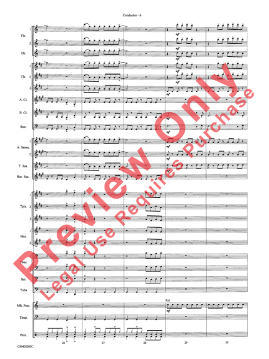 Mamma Mia! - Concert Band (Conductor's Score) Concert Band scores gallery preview page 9