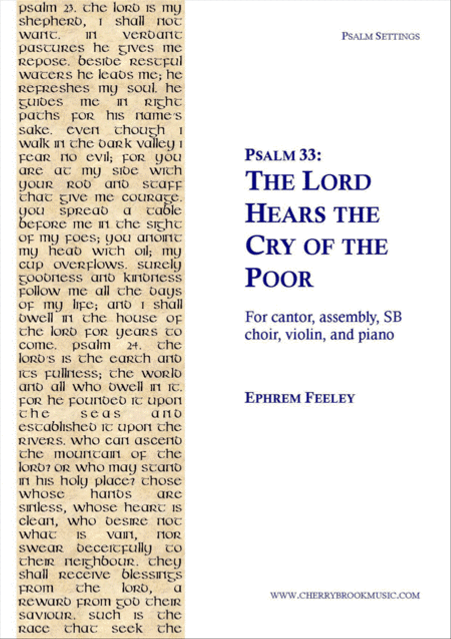 Psalm 33: The Lord Hears the Cry of the Poor Choir scores gallery preview page 1