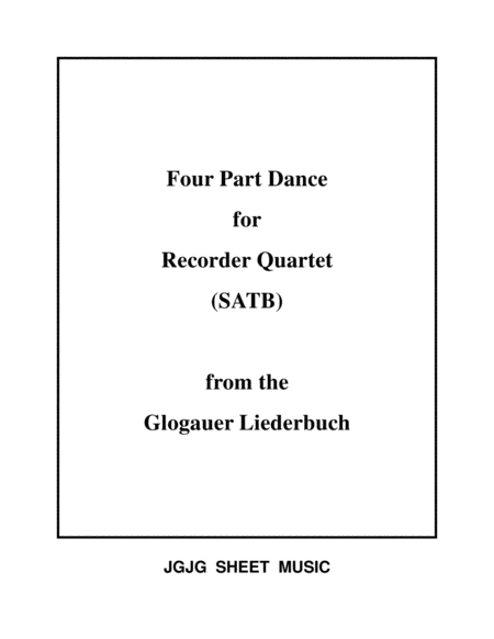 Medieval Dance for Recorder Quartet image number null