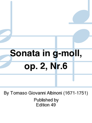 Book cover for Sonata in g-moll, op. 2, Nr.6