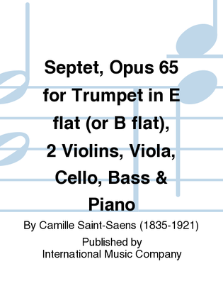 Book cover for Septet, Opus 65 For Trumpet In E Flat (Or B Flat), 2 Violins, Viola, Cello, Bass & Piano