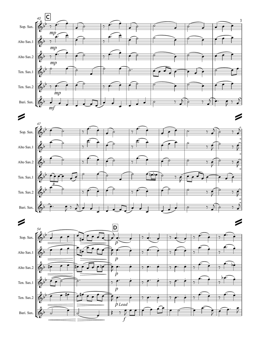 What The World Needs Now Is Love Saxophone Quintet scores gallery preview page 4