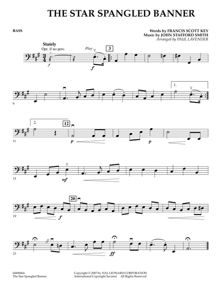 Star Spangled Banner - Bass