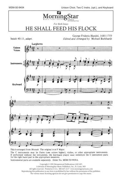 He Shall Feed His Flock (Downloadable Choral Score)