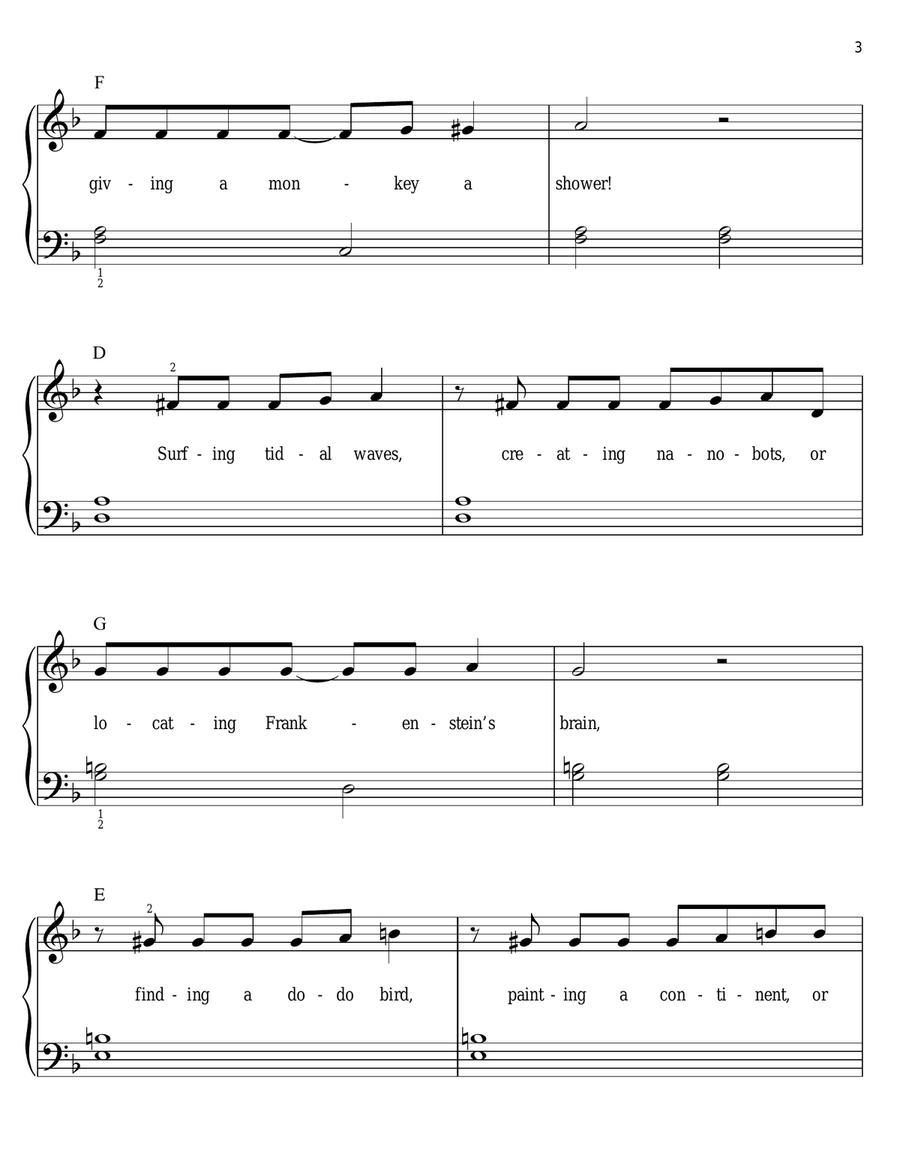 Today Is Gonna Be A Great Day Easy Piano scores gallery preview page 3