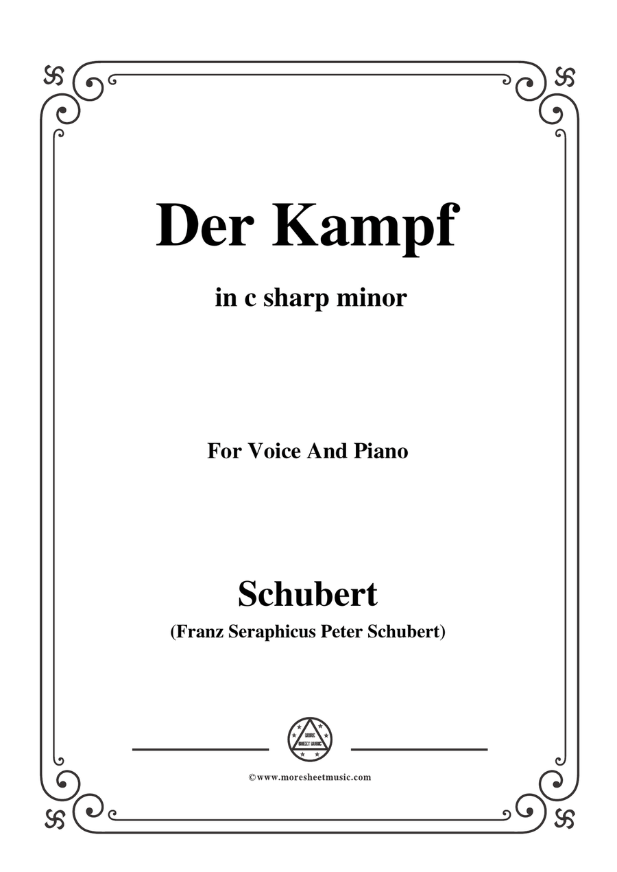 Schubert-Der Kampf,Op.110,in c sharp minor,for Voice&Piano