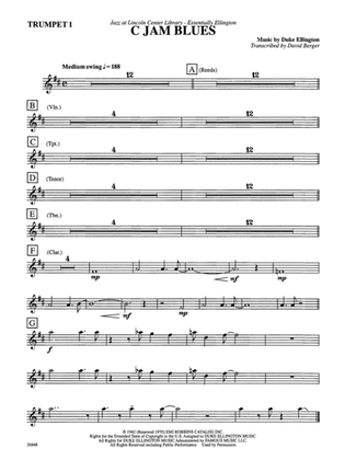 C Jam Blues: 1st B-flat Trumpet