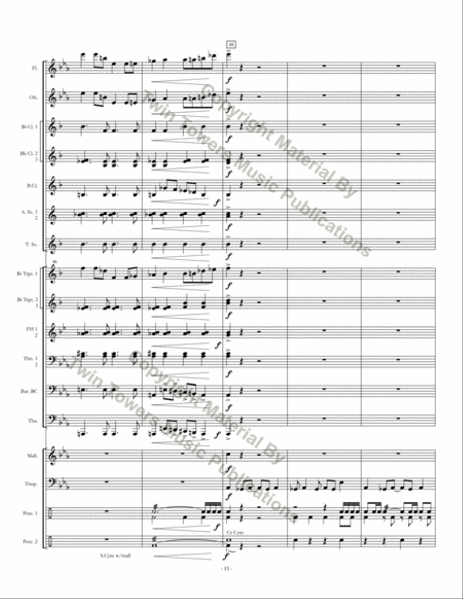 Skyline Fanfare and Theme Concert Band scores gallery preview page 12