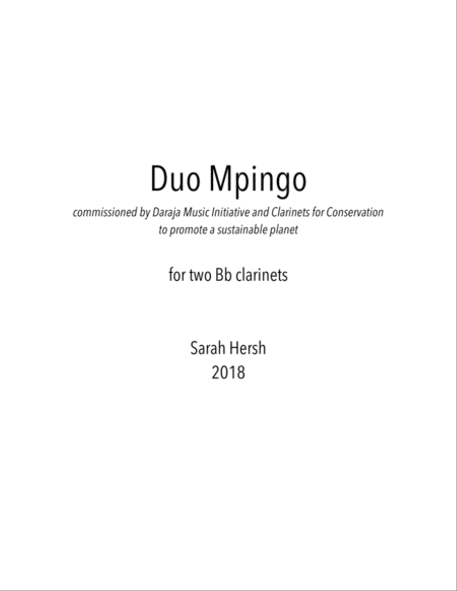 Duo Mpingo Woodwind Ensemble scores gallery preview page 1