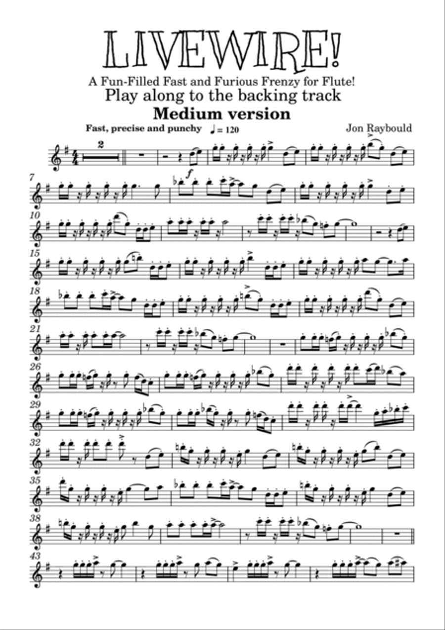 Livewire! Livewire! Flute Solo scores gallery preview page 4
