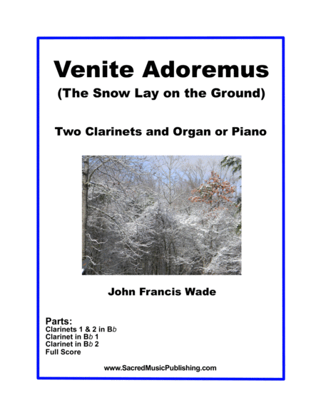 Venite Adoremus (The Snow Lay on the Ground) - Two Clarinets, Piano or Organ image number null