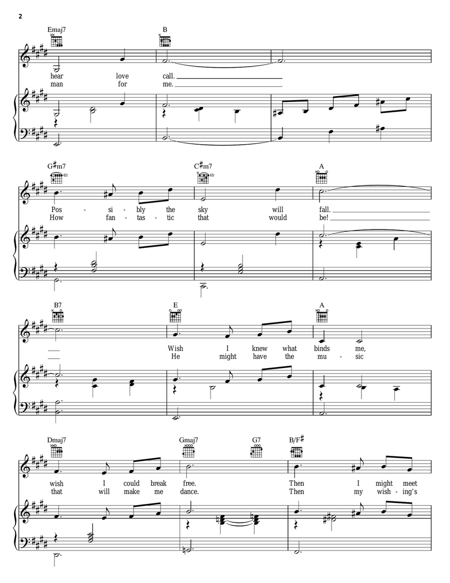 Wish Piano, Vocal, Guitar scores gallery preview page 2