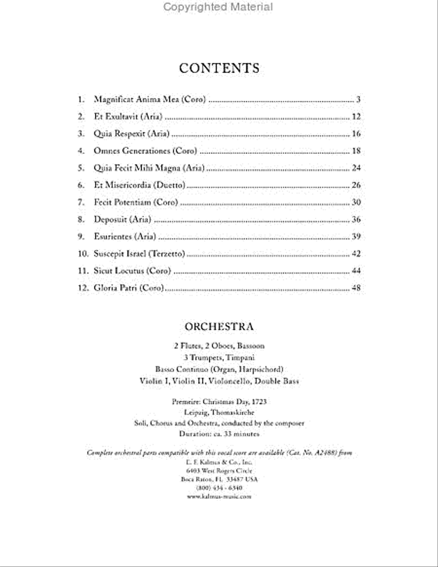 Magnificat in D major, BWV 243 Choir scores gallery preview page 2