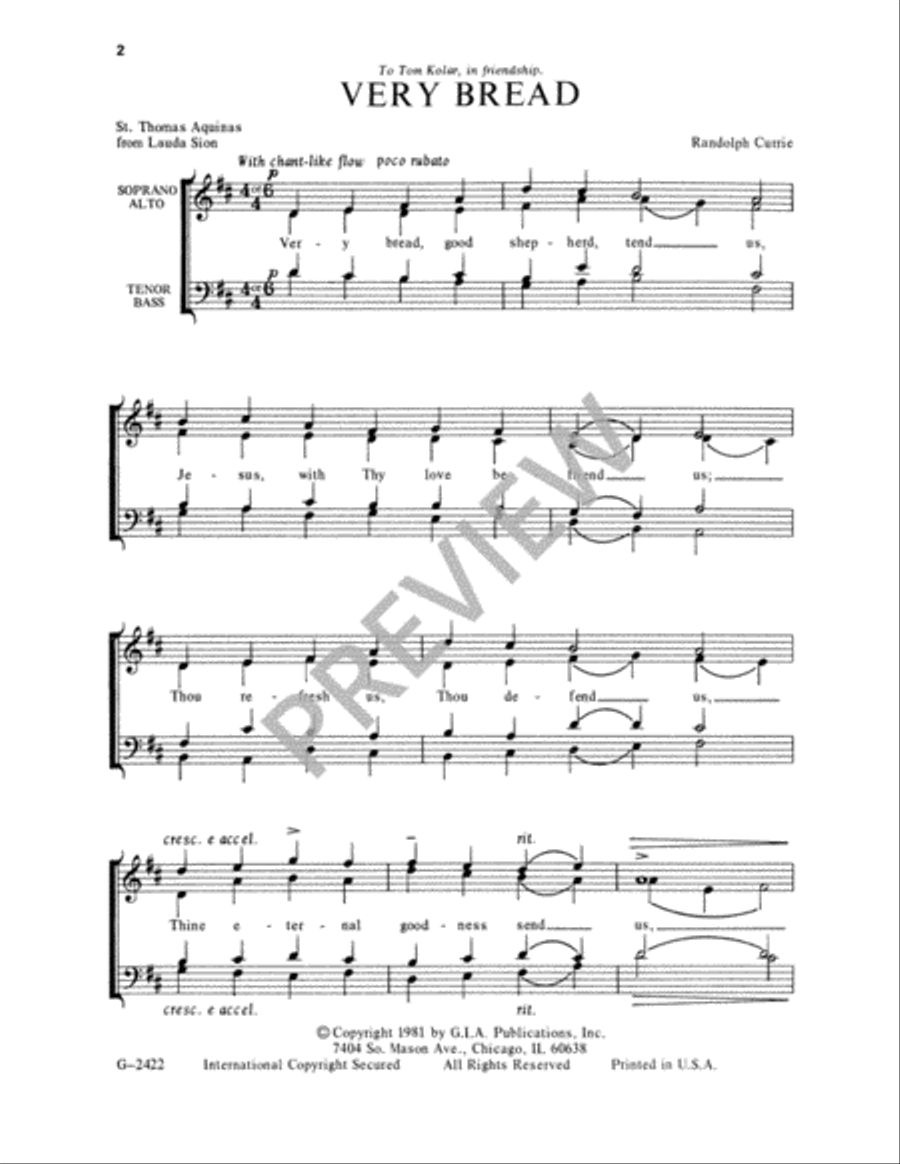 Very Bread 4-Part scores gallery preview page 3