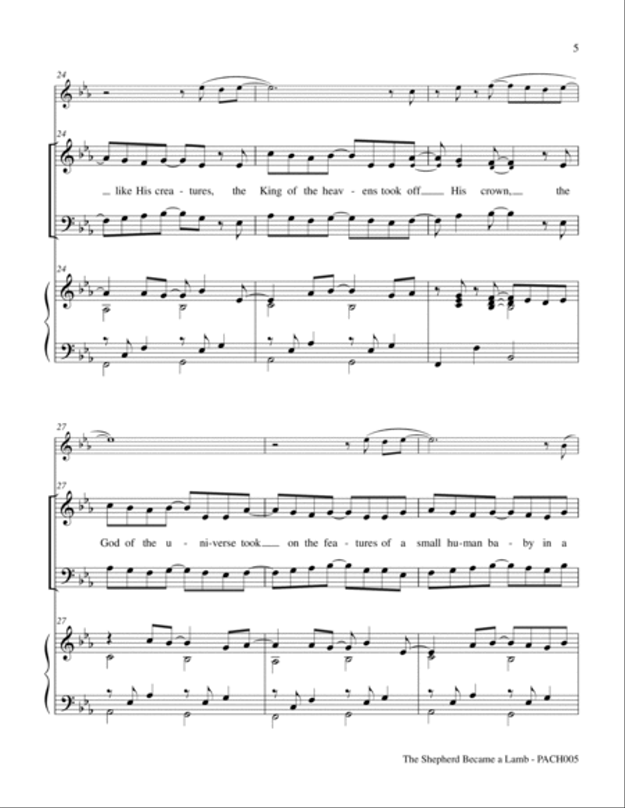 The Shepherd Became a Lamb Choir scores gallery preview page 5