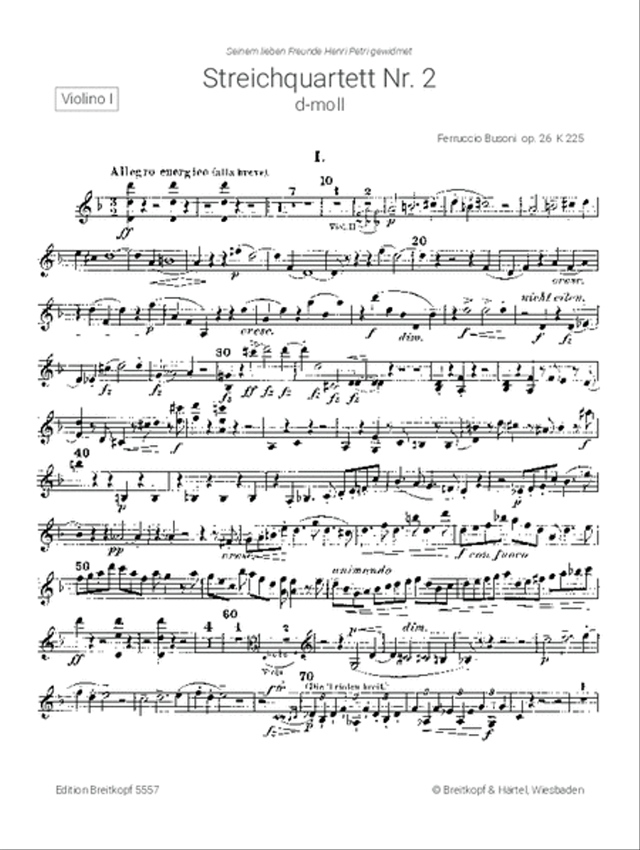 String Quartet No. 2 in D minor Op. 26 K 225 String Quartet scores gallery preview page 2