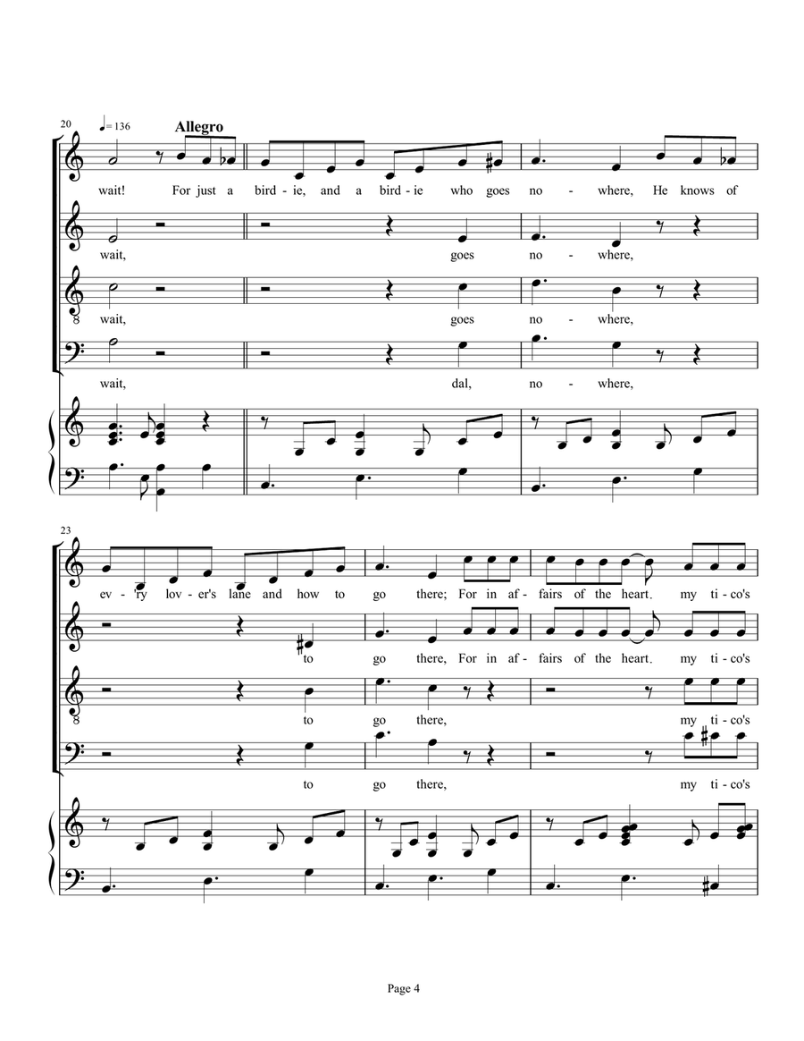 Tico Tico (Tico Tico No Fuba) 4-Part scores gallery preview page 4