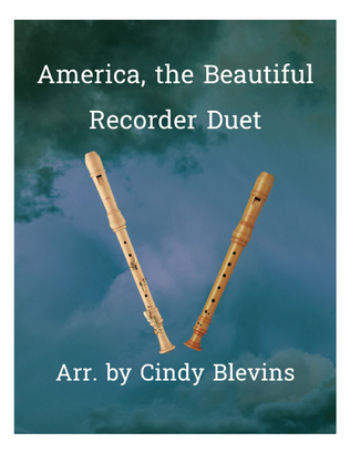 Book cover for America, the Beautiful, Recorder Duet