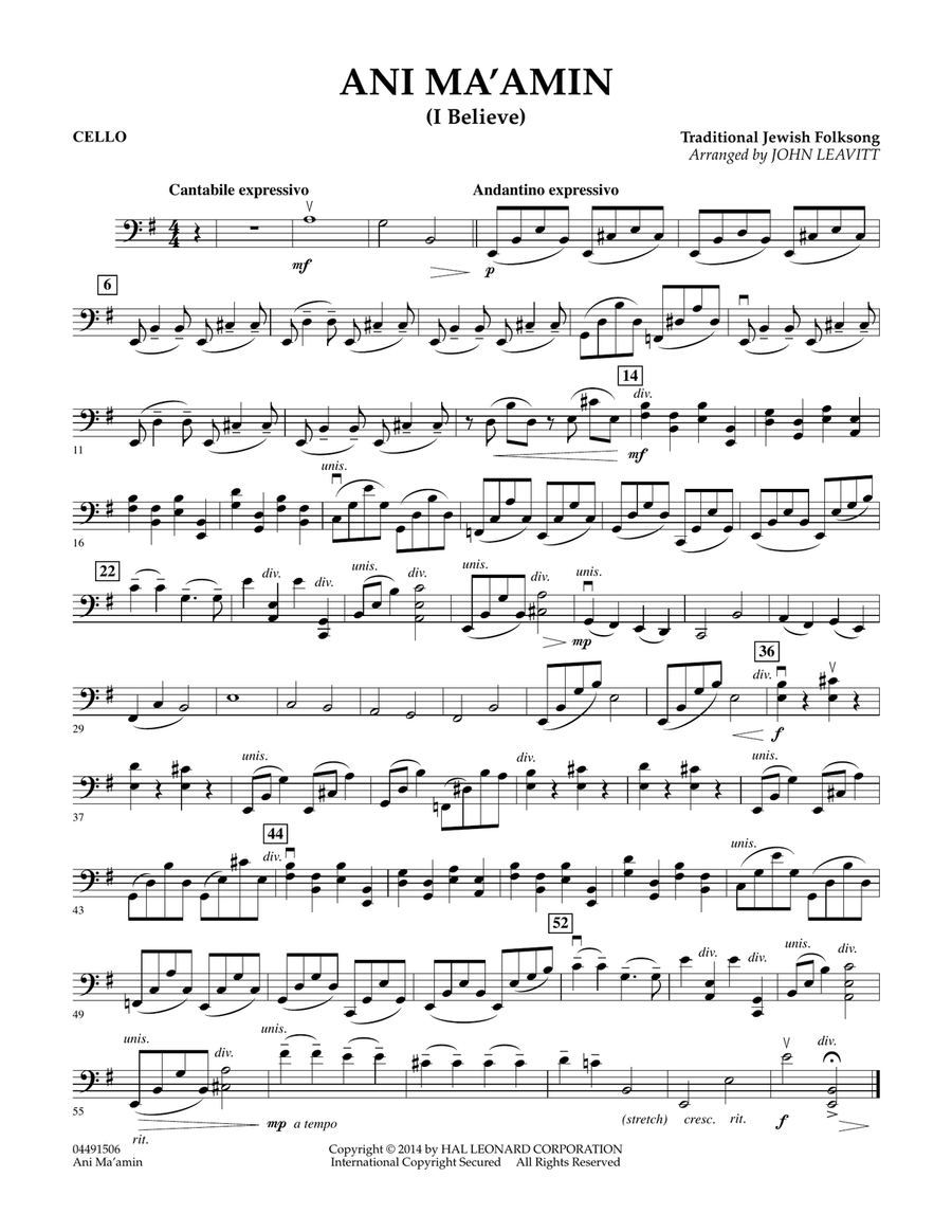 Ani Ma'amin - Cello