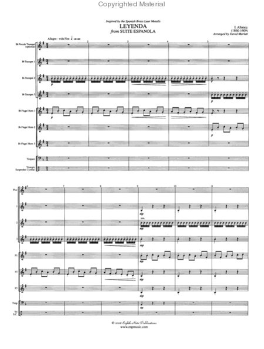 Leyenda (from Suite Española) Small Ensemble scores gallery preview page 2