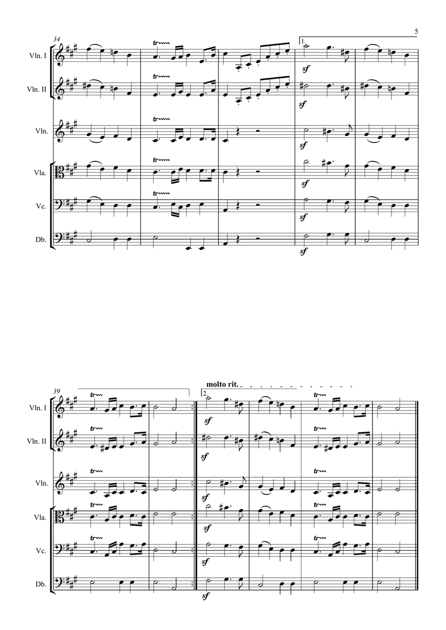 Wedding March by Mendelssohn String Orchestra scores gallery preview page 5
