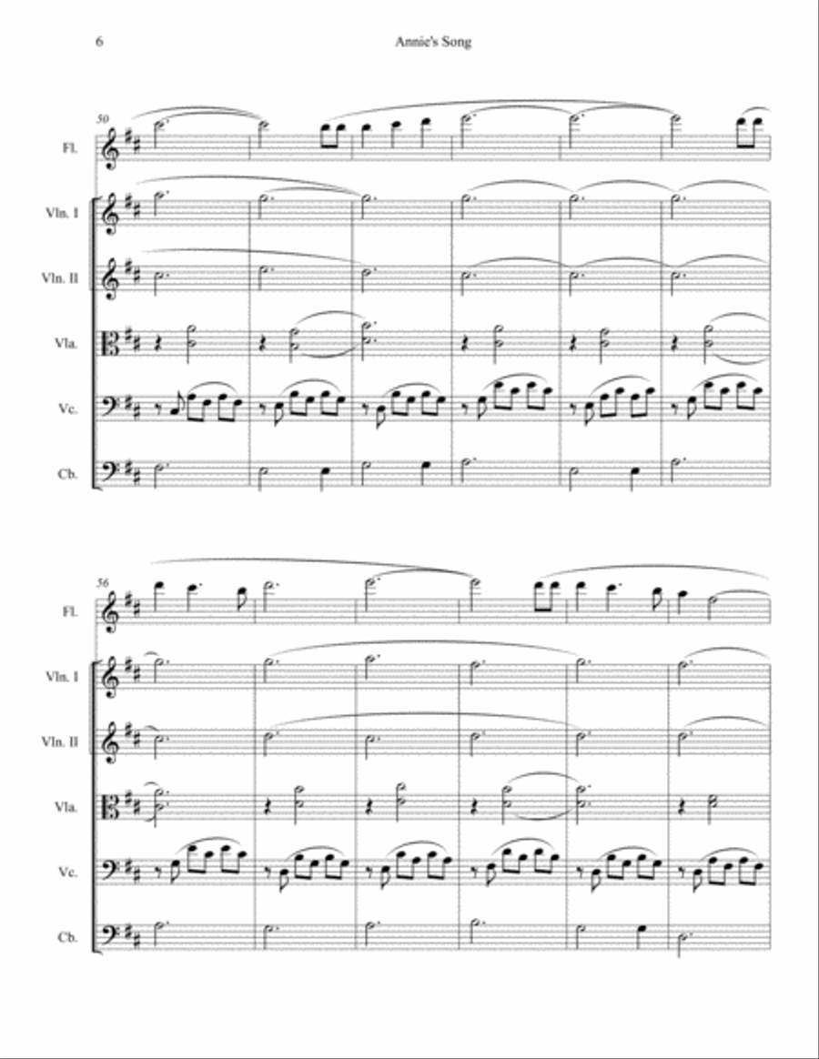 Annie's Song Annie's Song String Orchestra scores gallery preview page 6