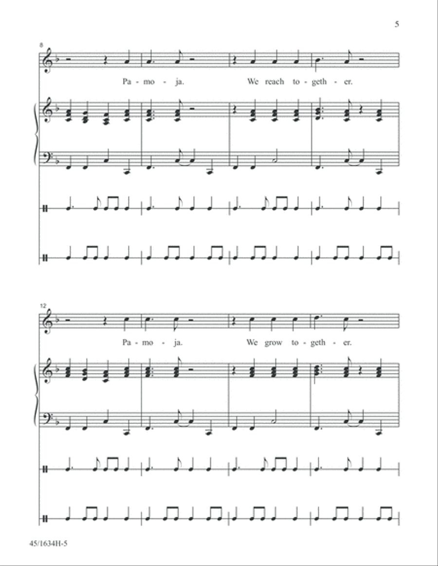 Together Together Unison Choir scores gallery preview page 5