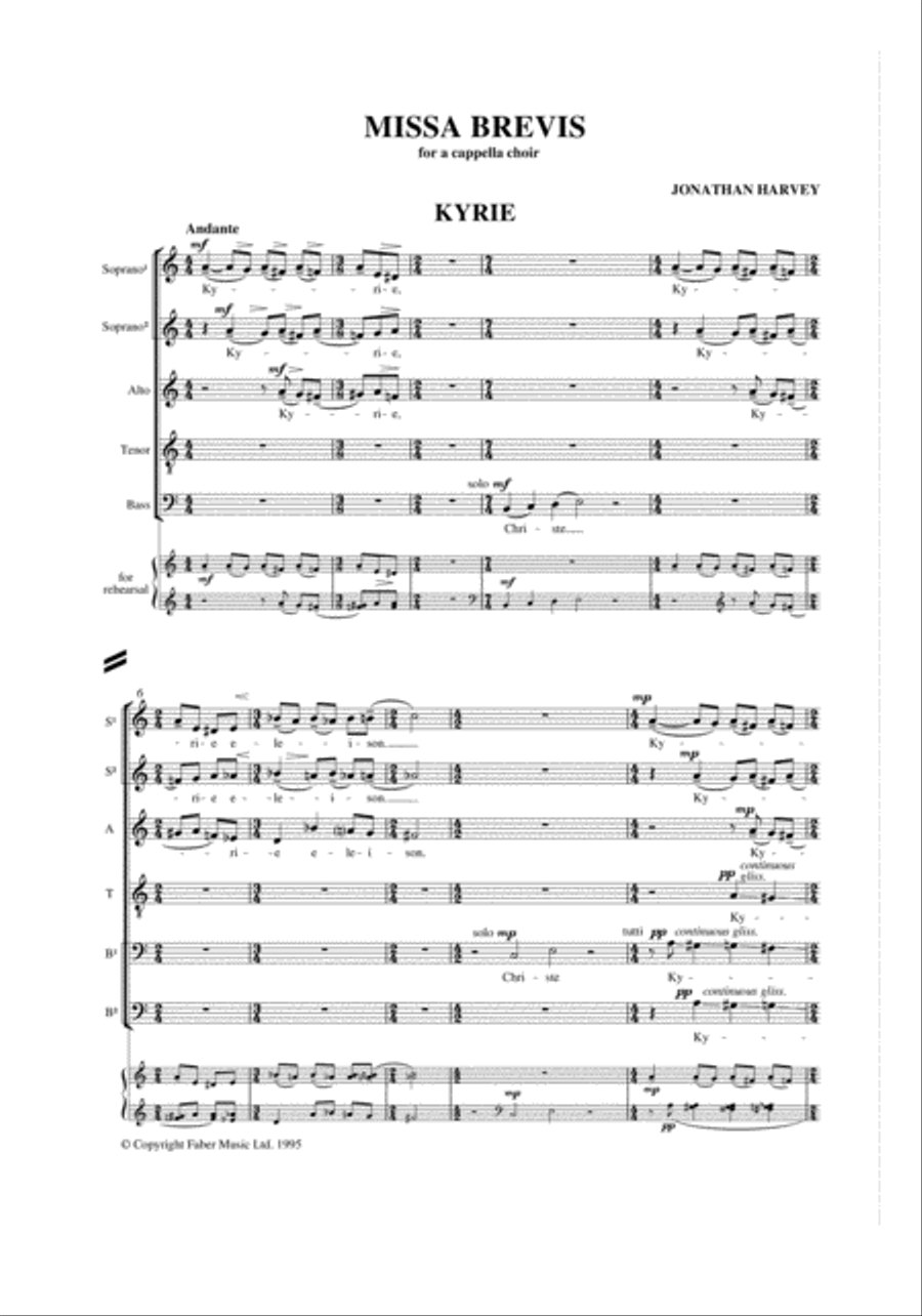 Missa Brevis Missa Brevis 4-Part scores gallery preview page 2
