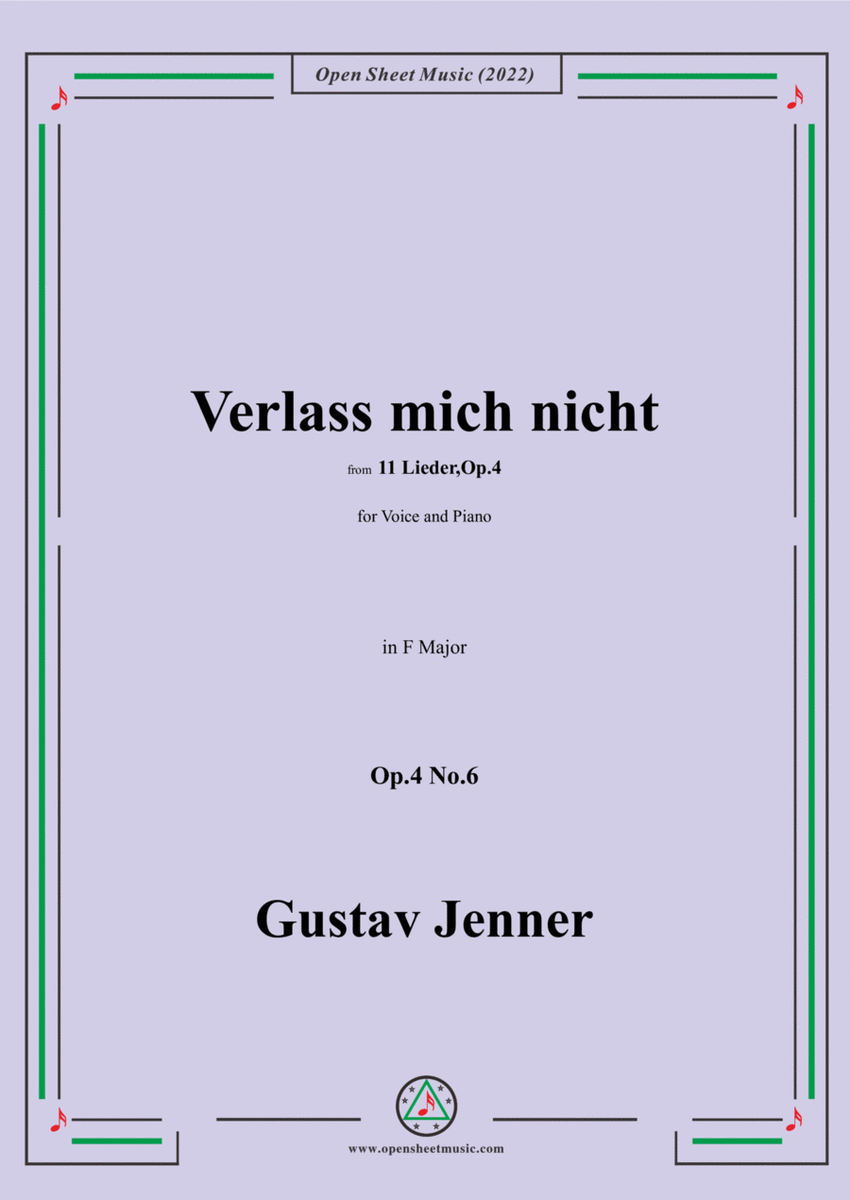 Jenner-Verlass mich nicht,in in F Major,Op.4 No.6