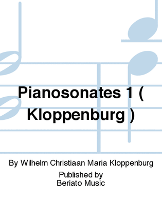 Book cover for Pianosonates 1 ( Kloppenburg )