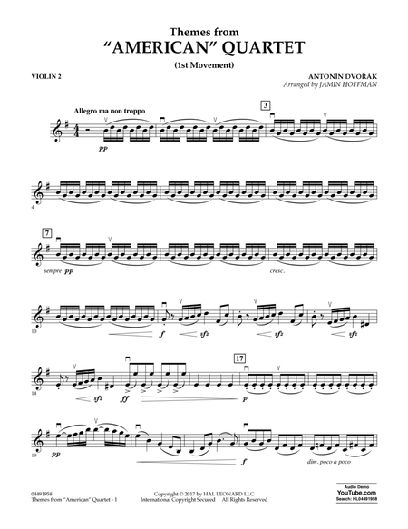 Themes from American Quartet, Movement 1 - Violin 2