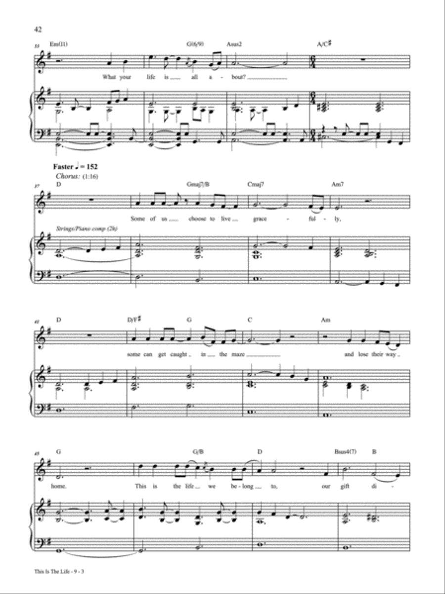 This is the Life Piano, Vocal, Guitar scores gallery preview page 3