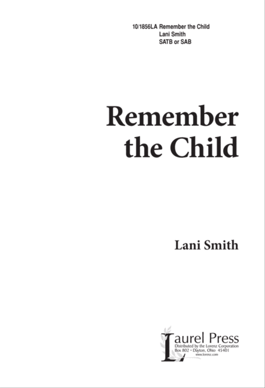 Remember the Child 4-Part scores gallery preview page 1