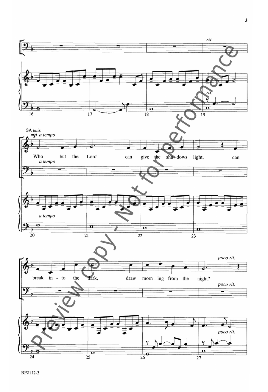 Who But the Lord? 4-Part scores gallery preview page 4