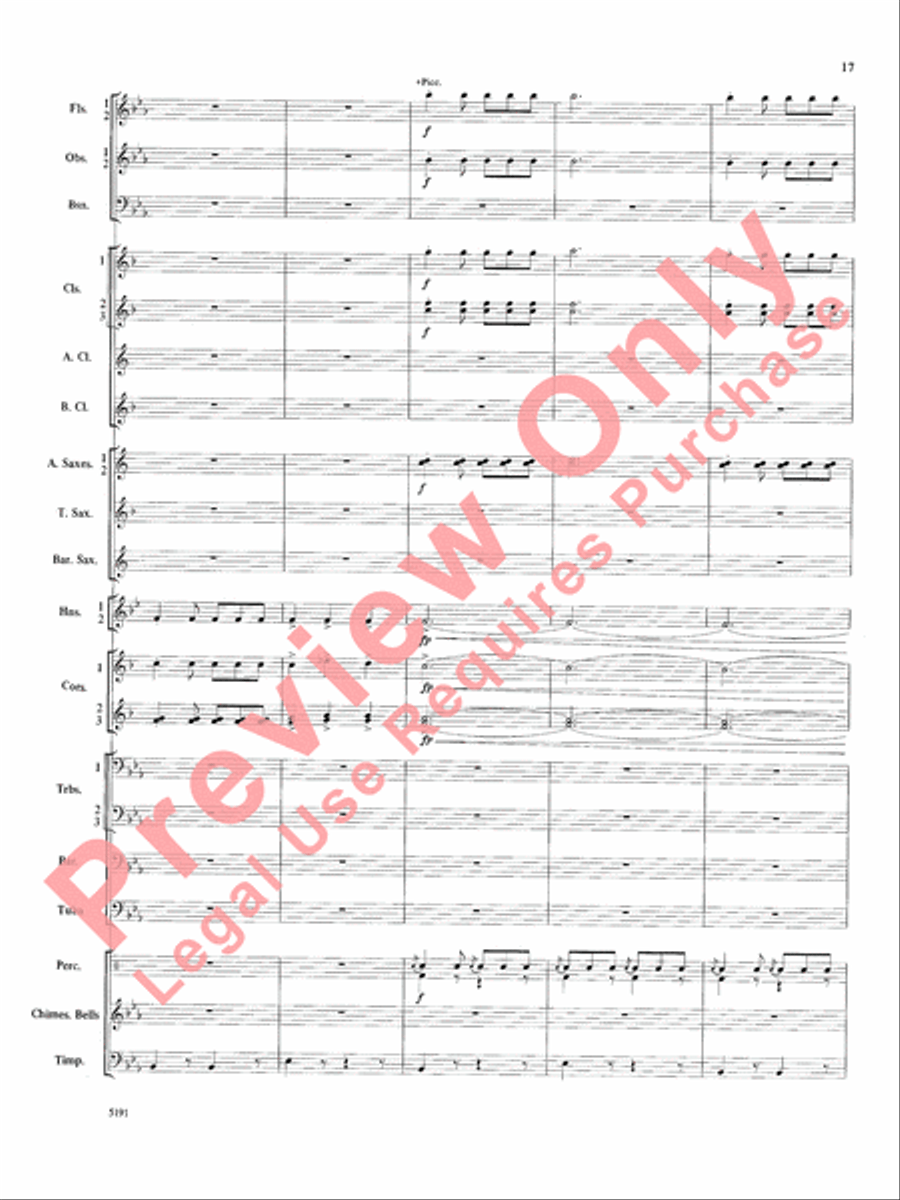 Wind Chimes Concert Band scores gallery preview page 18