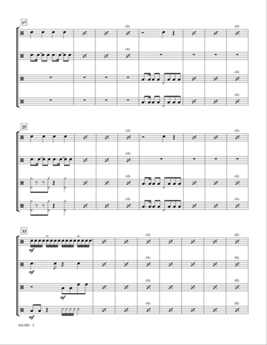 Jai Ho - Score Choir scores gallery preview page 2