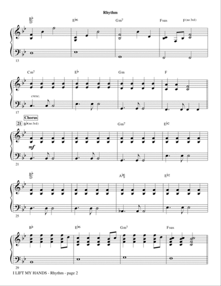 I Lift My Hands - Rhythm I Lift My Hands - Rhythm Choir scores gallery preview page 2