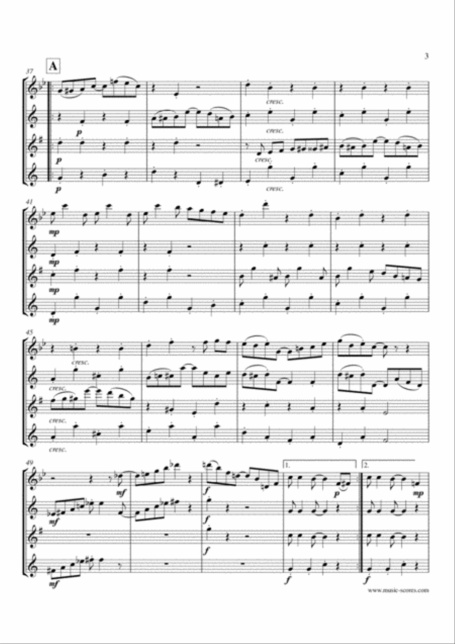 The Easy Winners - Long Version: Flute, Clarinet, Alto Sax and Tenor Sax Clarinet scores gallery preview page 3