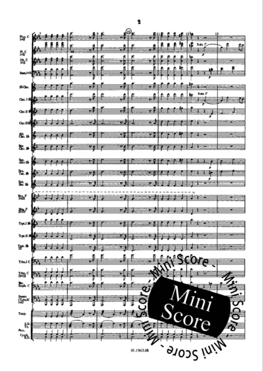Ouverture Pour Orchestre Militaire Concert Band scores gallery preview page 8