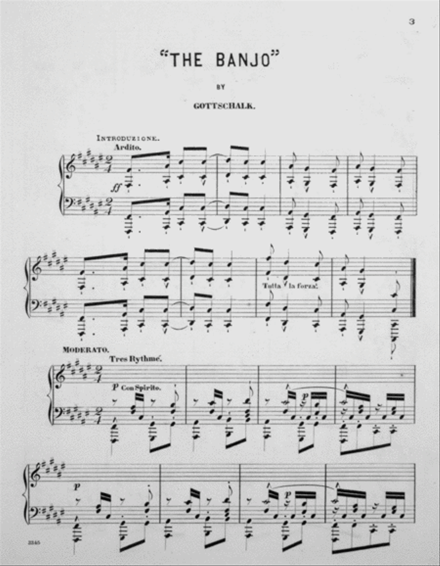 The Banjo. An American Sketch. Grotesque Fantasy Piano Solo scores gallery preview page 2