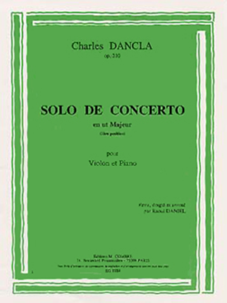 Solo de concerto en ut majeur Op.210